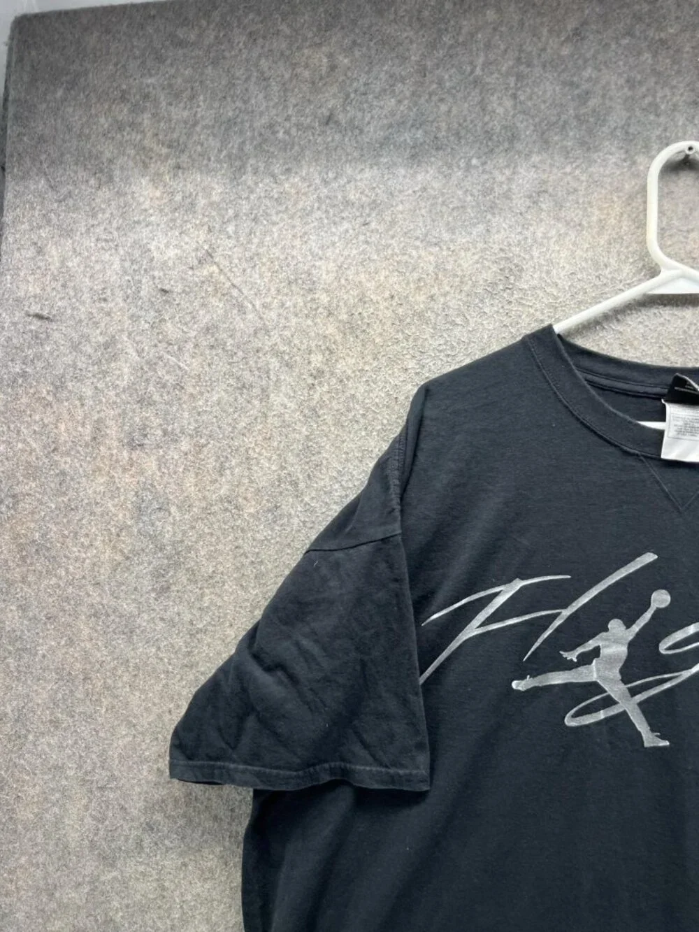 Jordan Shirt Mens 2XL Black Flight Jumpman Graphic Tee Basketball Logo Y2K